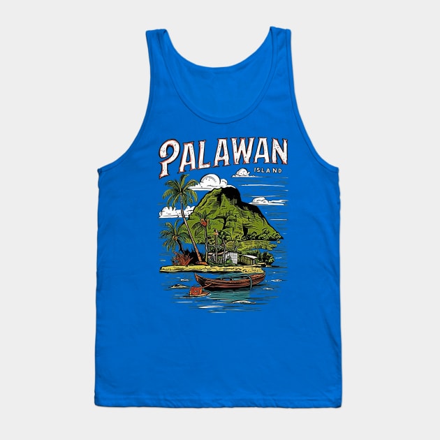 Palawan Island Philippines Tank Top by likbatonboot